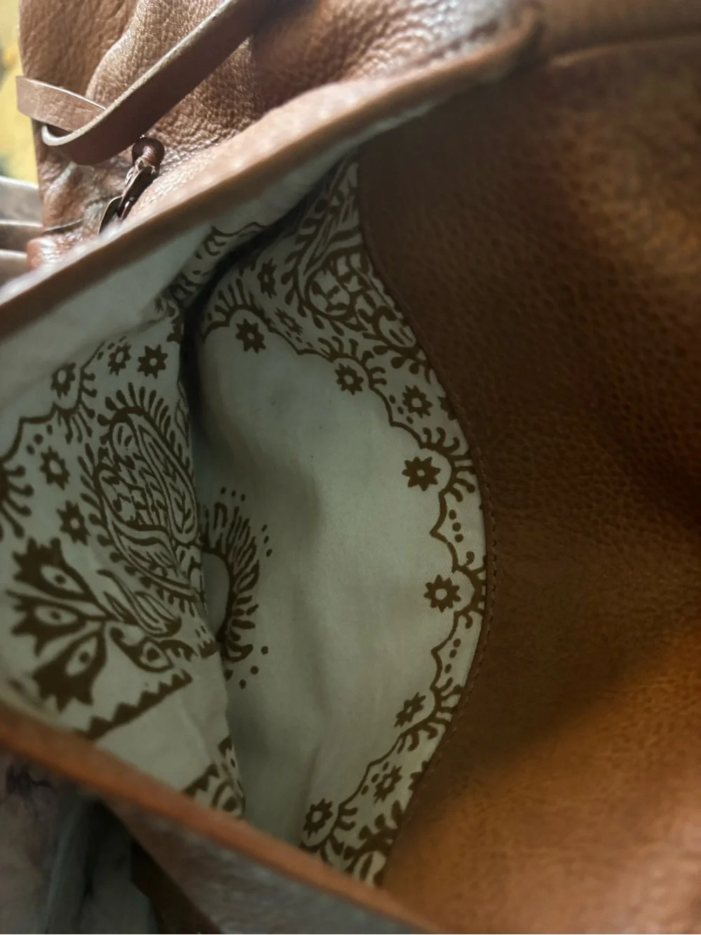 FREE PEOPLE We The Free Saddle Brown Leather Shoulder Bag